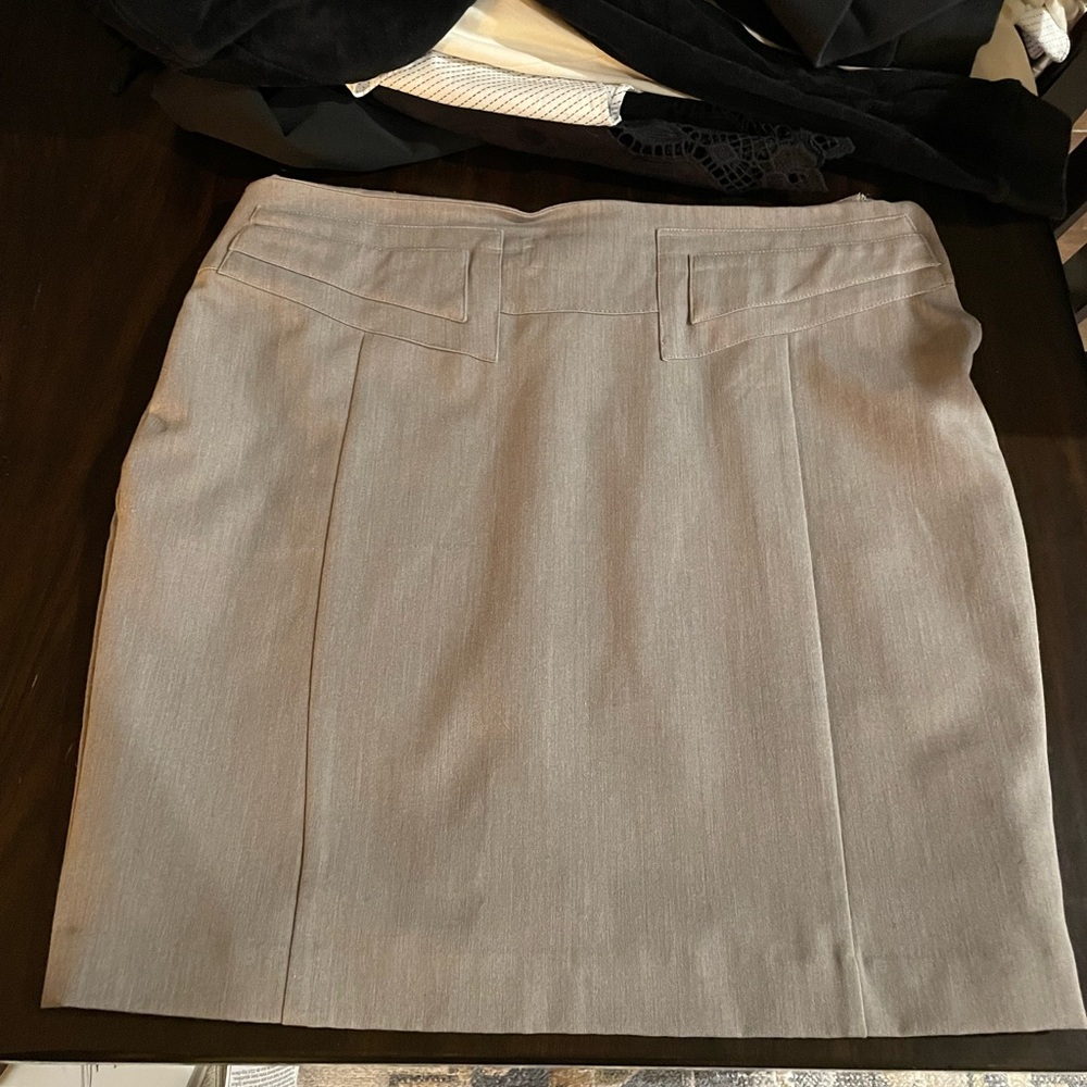 Gray knee length skirt